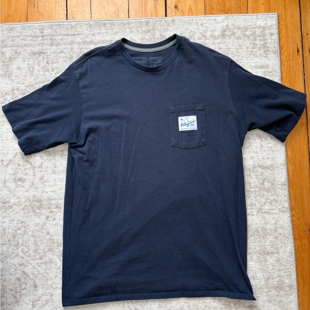 Patagonia Dark Blue Short Sleeve Surf Tee